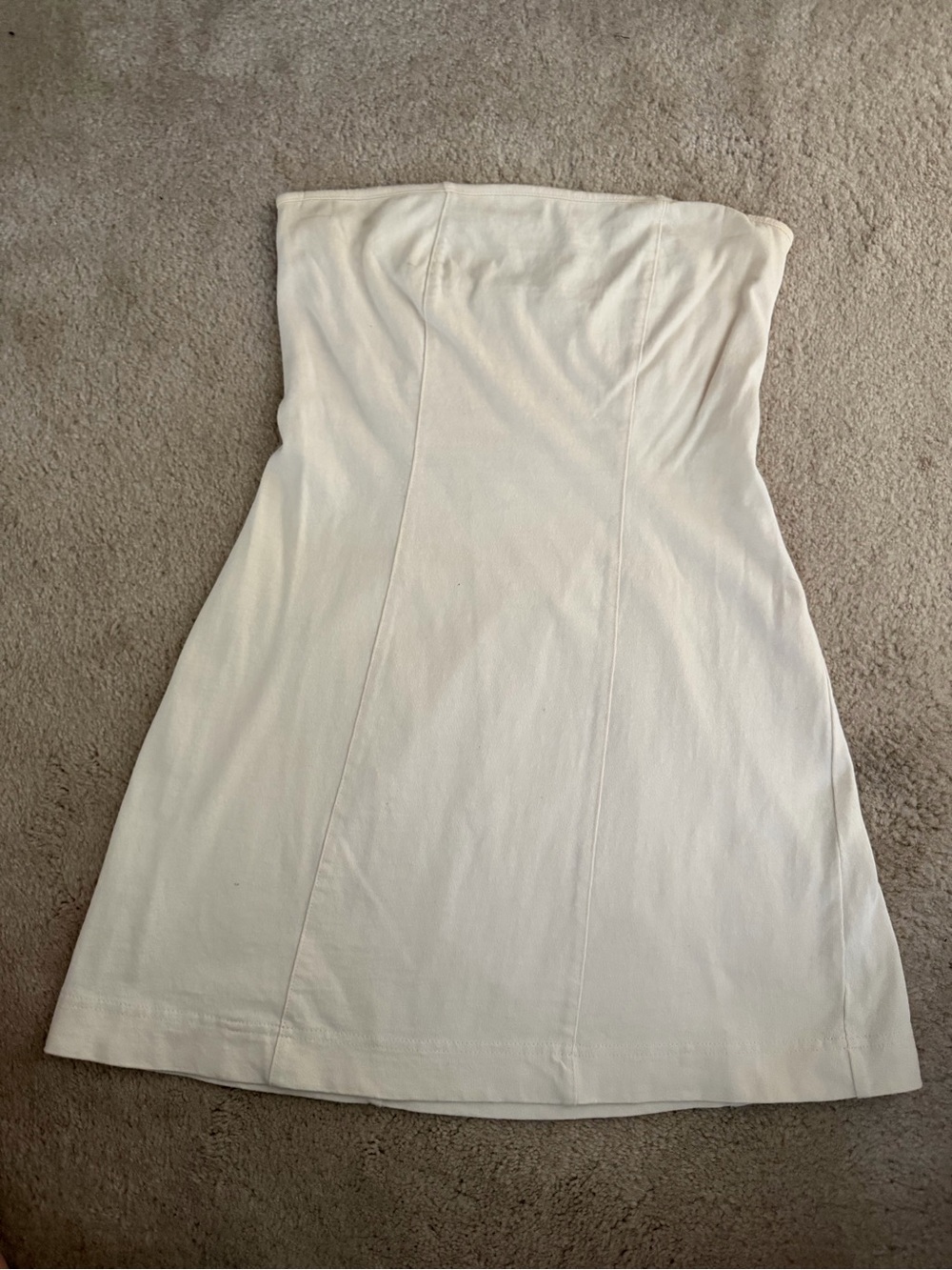 Free People Strapless Cream Mini Dress (Cece Mini Dress)